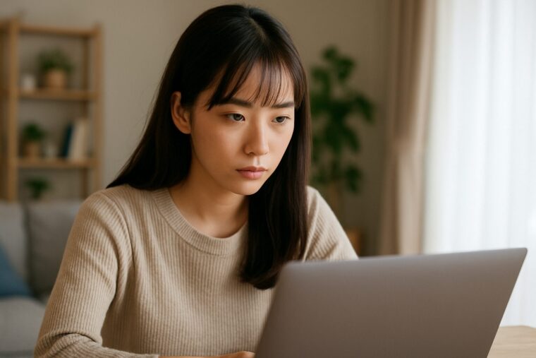 仕事に打ち込む女性